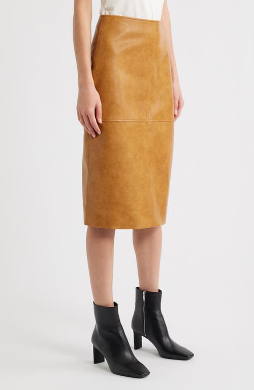 Rag & Bone Jordie Faux Leather A-line Skirt In Brown