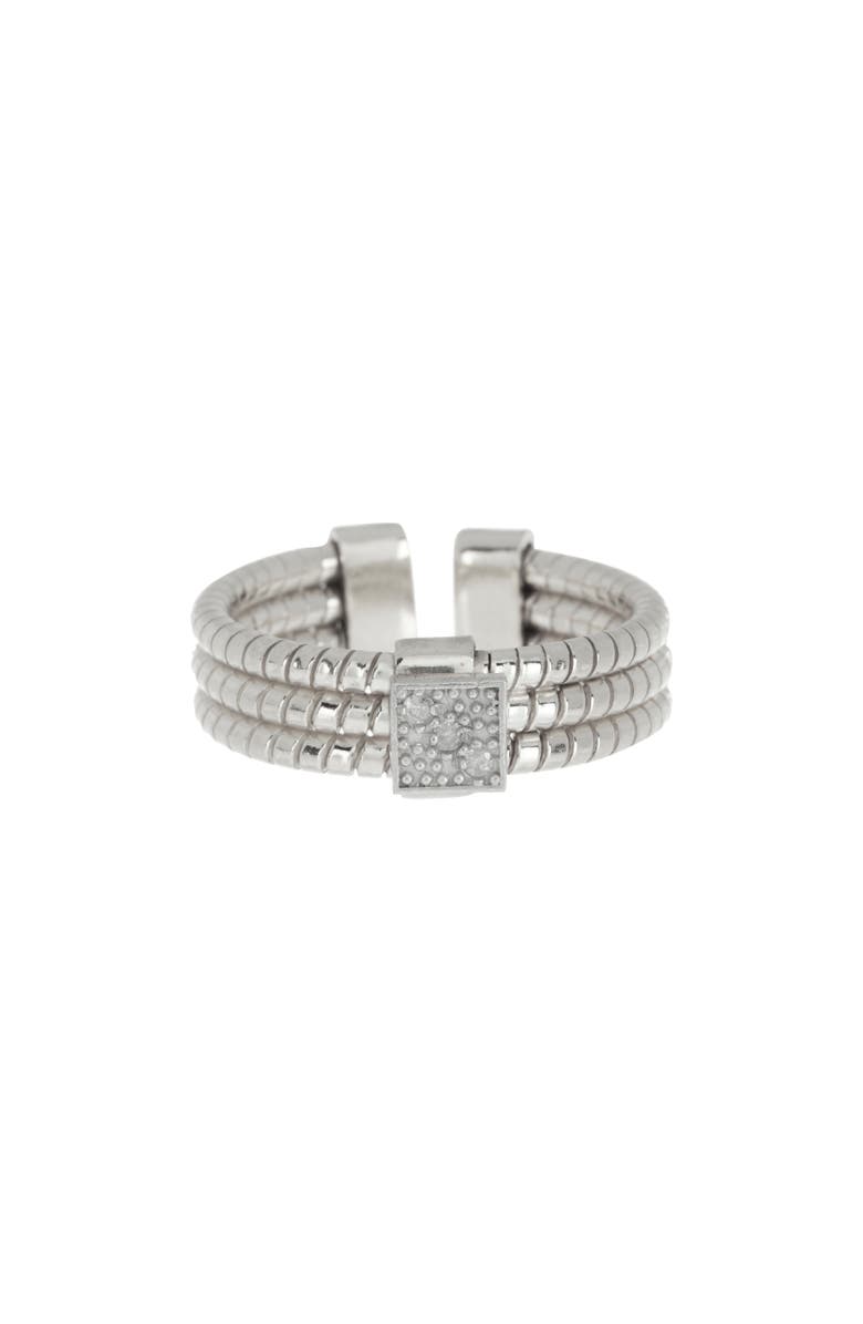 MESHMERISE Textured Diamond Ring - 0.04ct., Main, color, White