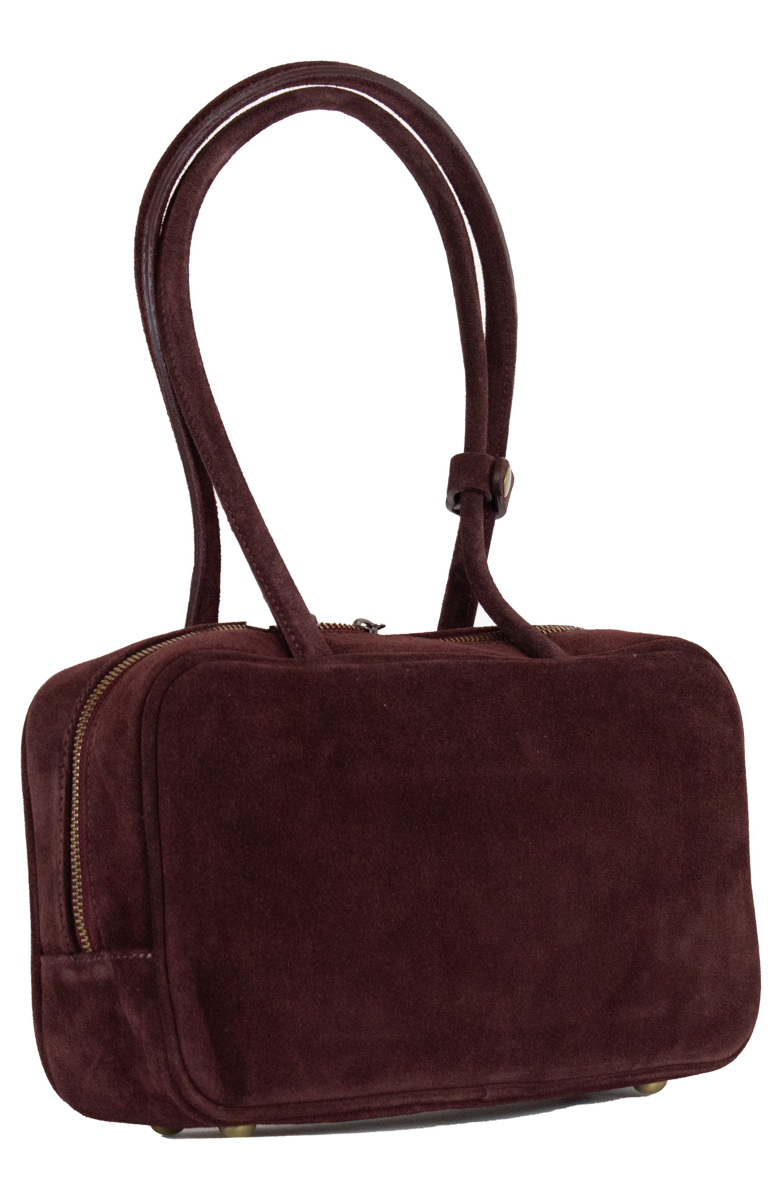 Iris 92 Suede Shoulder Bag, Alternate, color, DARK RED