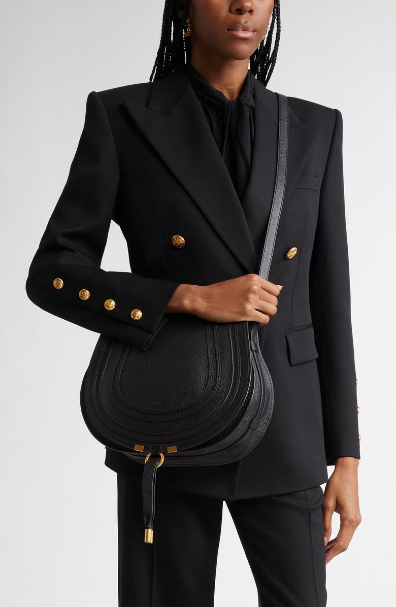 Chloé Medium Marcie Leather Crossbody Bag, Alternate, color,