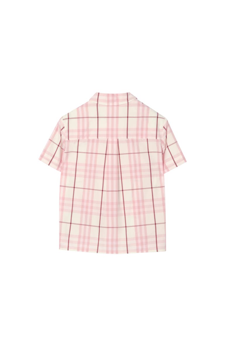 Burberry Check Cotton Shirt, Alternate, color, Flora Pink