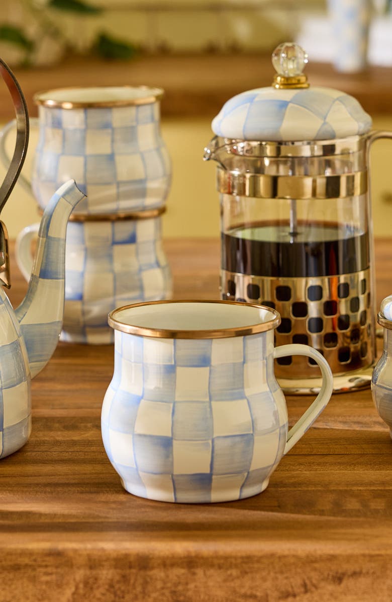 MACKENZIE CHILDS Sky Check Mug, Alternate, color, Sky Check