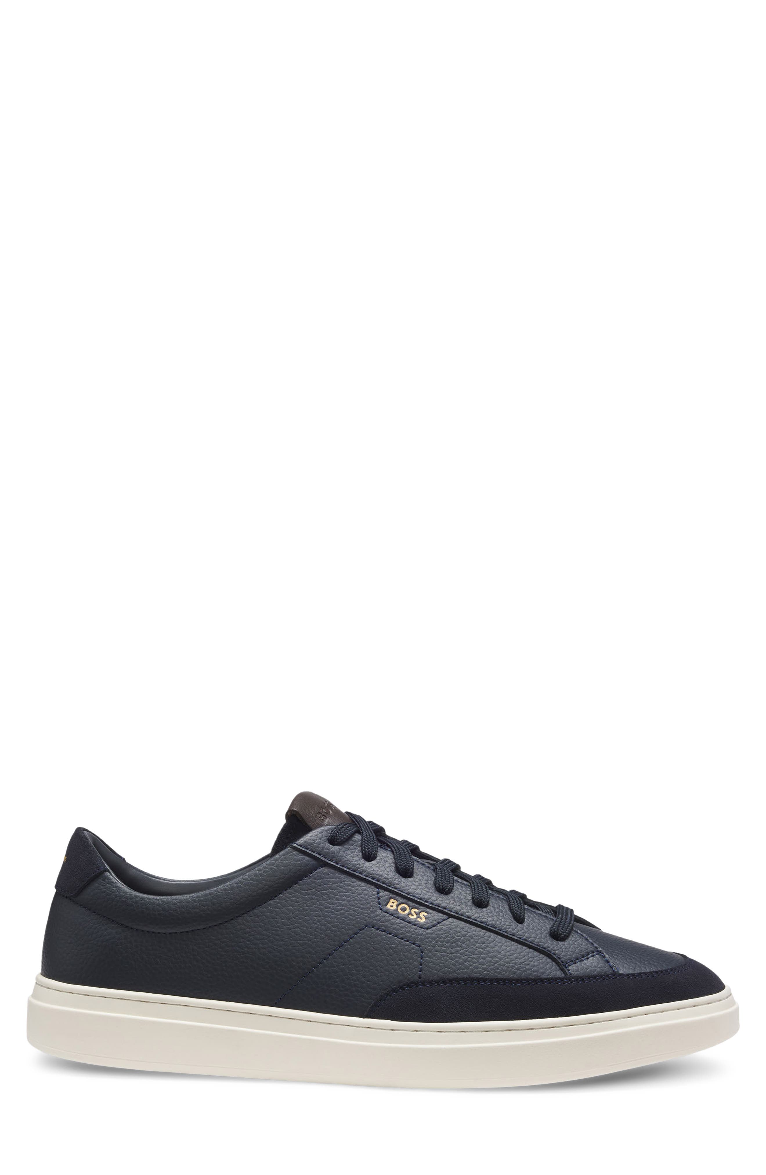 Kieran Leather Sneaker, Alternate, color, DARK BLUE