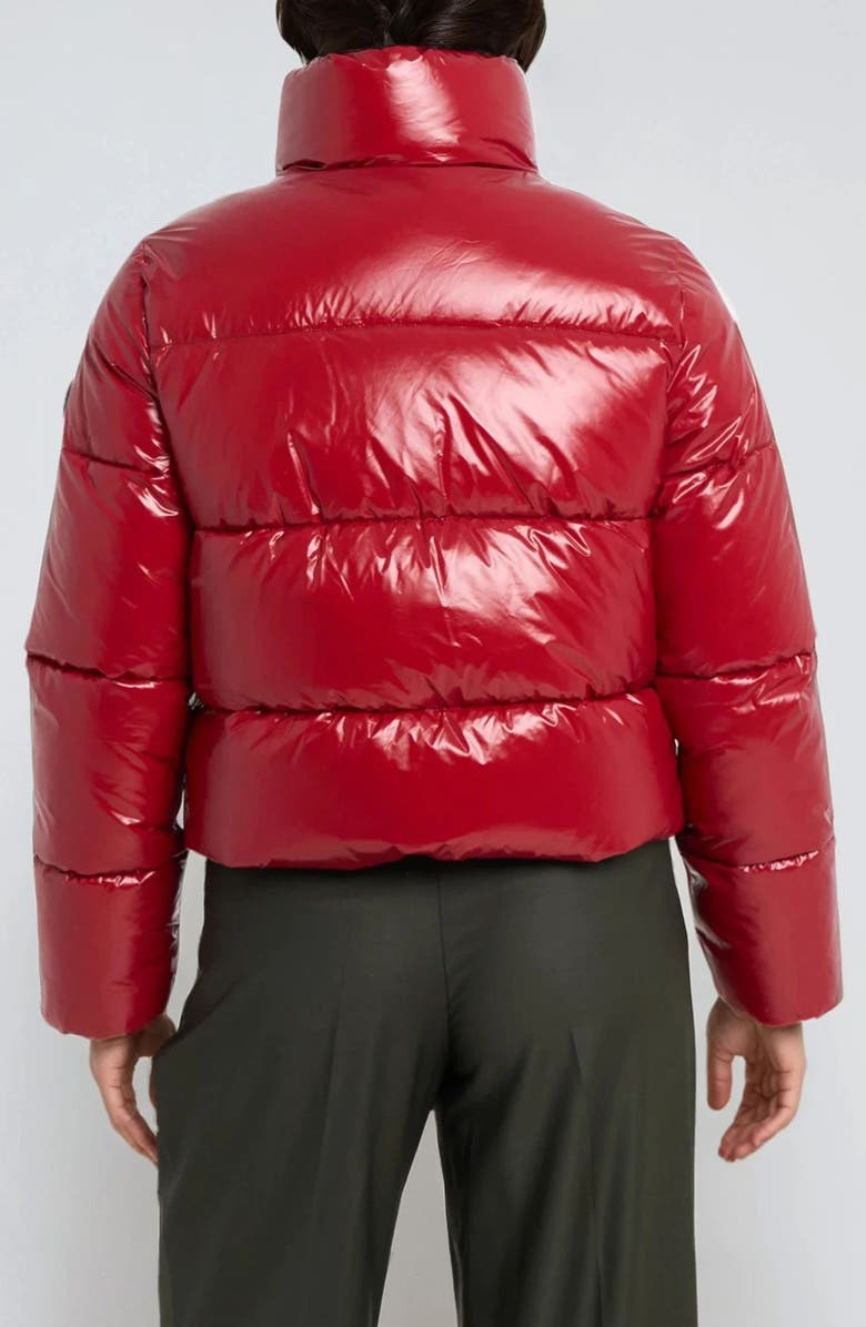 Noize Coco Crop Water Resistant Puffer Jacket, Alternate, color, Scarlet