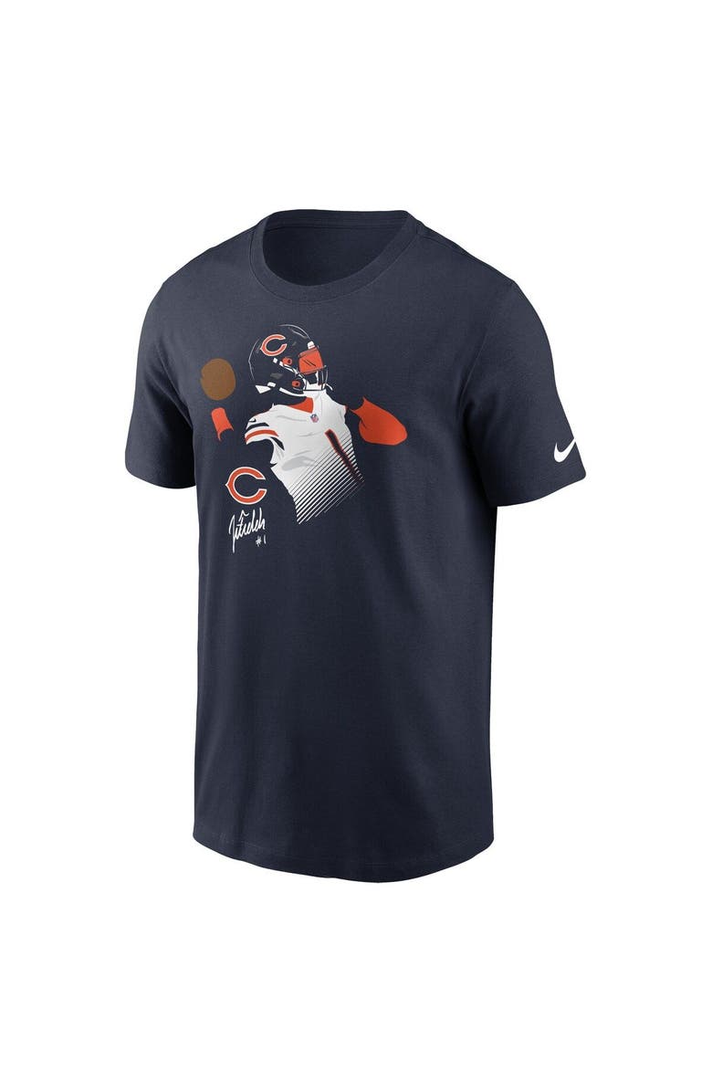 Nike Men's Nike Justin Fields Navy Chicago Bears Player Graphic T-Shirt, Alternate, color, 