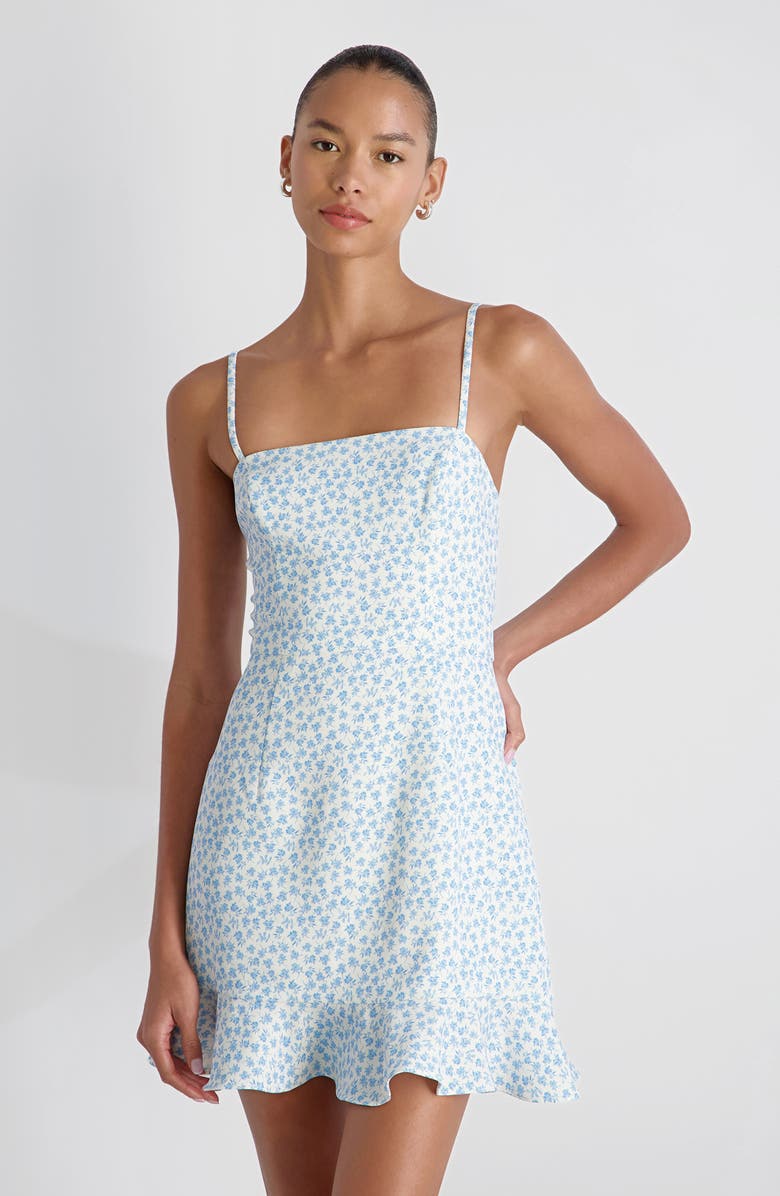 French Connection Stacey Frill Hem Minidress, Alternate, color, 