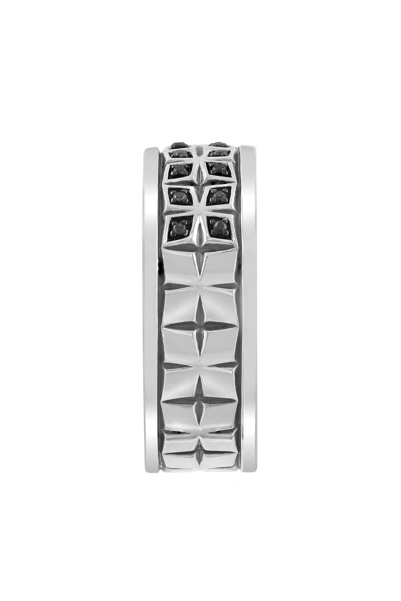Men's Black Diamond Band Ring, Alternate, color, BLACK