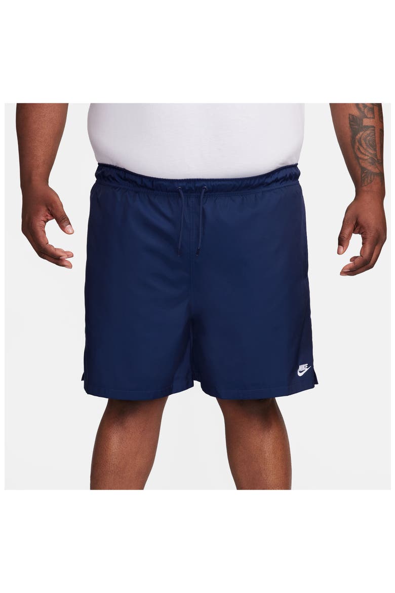 Club Woven Flow Shorts, Alternate, color, 410 MIDNIGHT NAVY/WHITE