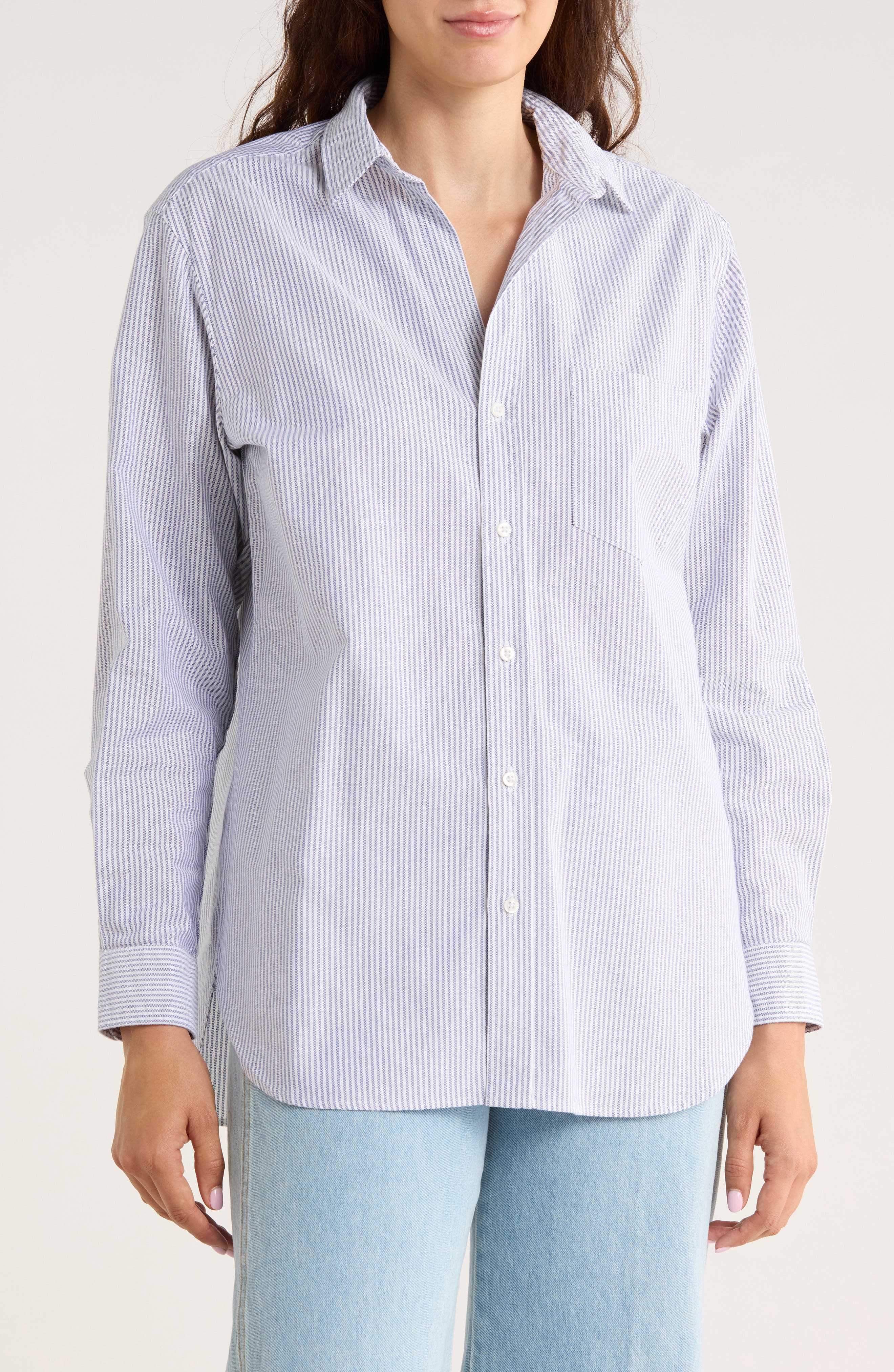 Frank & Eileen Joedy Boyfriend Cotton Button-Up Shirt