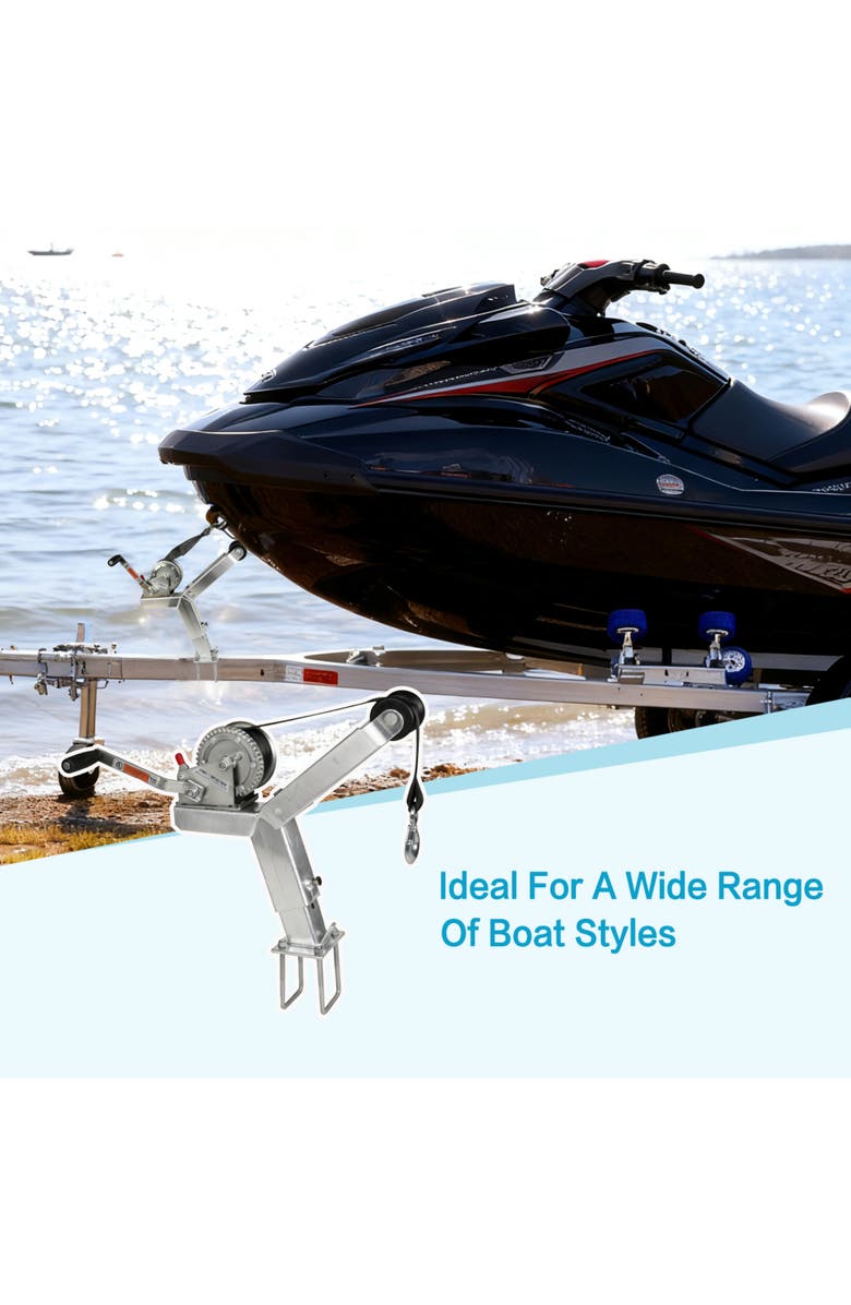 Trimate Boat Trailer Winch Post, Fits 3 to 5 Inch Tongue, 7x 3 Inch Winch Mount, Alternate, color, Silver