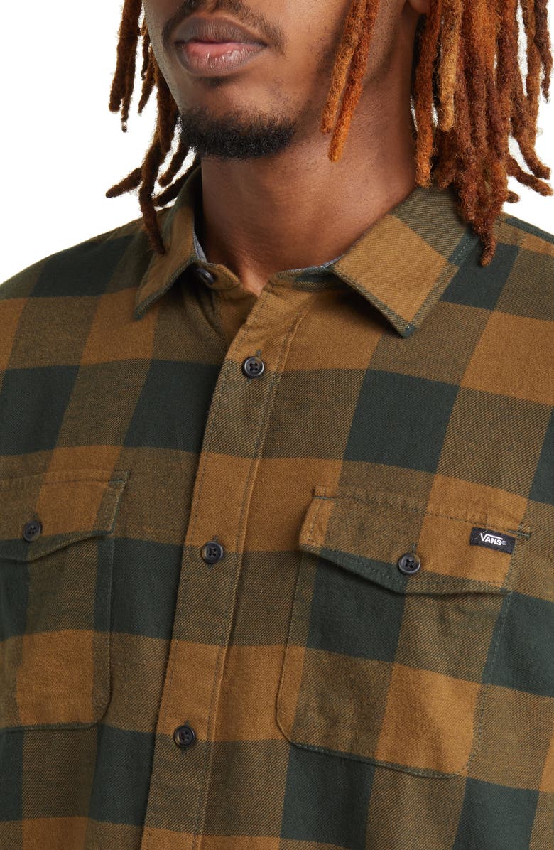 Vans Aliso Buffalo Plaid Flannel Button-Up Shirt, Alternate, color, 