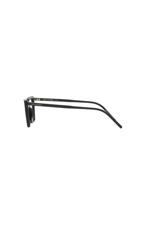 Saint Laurent 54mm Rectangle Optical Glasses In Black
