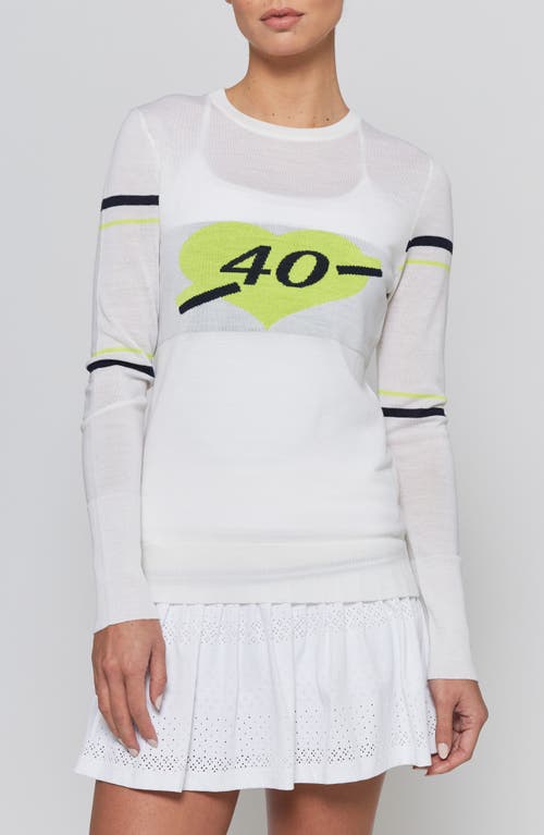 L'ETOILE SPORT 40-LOVE KNIT in White 