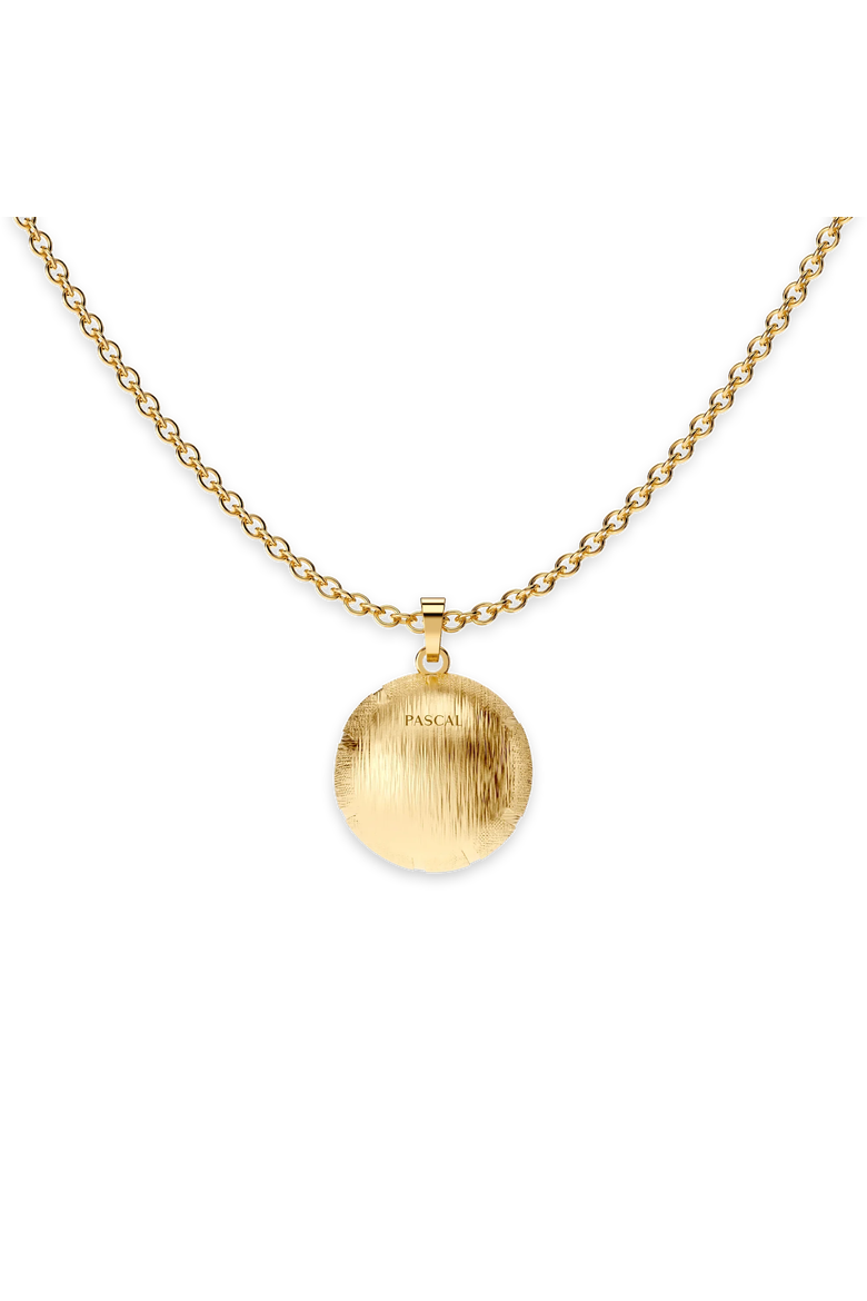The Basketball Leaking Ball Diamond Necklace, Alternate, color, Gold / White Diamond