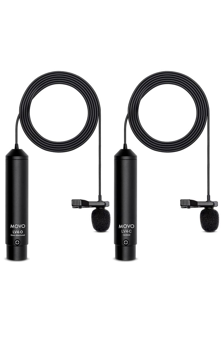 LV4-C Cardioid XLR Lavalier Microphone - Phantom Powered, Main, color, Black