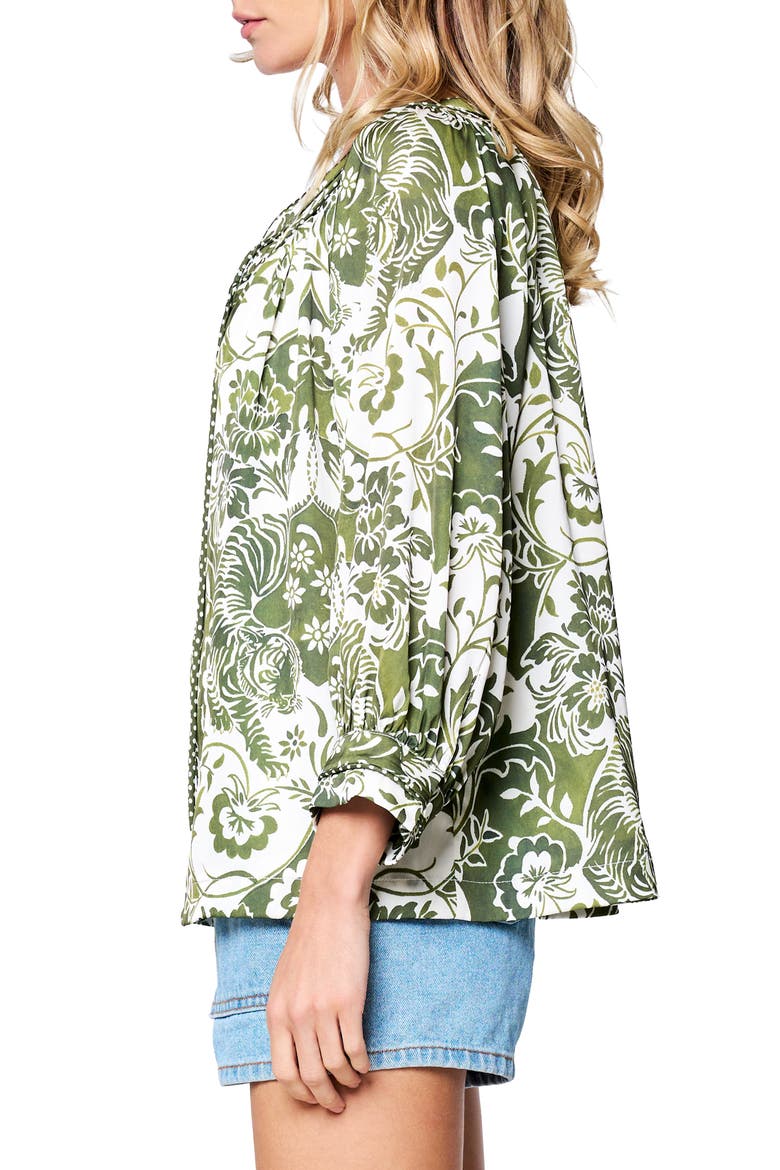 Katari Tiger Print Top, Alternate, color, GREEN MULTI