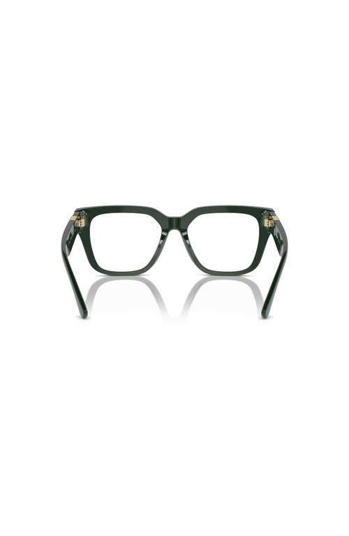 Burberry 51mm Square Optical Glasses In Green