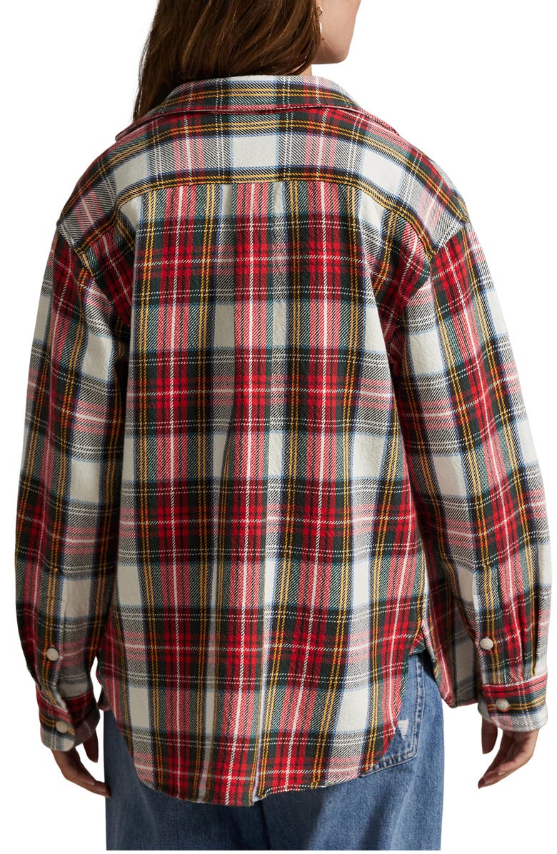 Polo Ralph Lauren Plaid Relaxed Fit Cotton Button-Up Shirt, Alternate, color, Red-Cream-Green