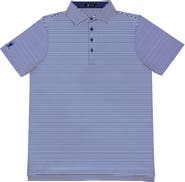 Castle Golf Stripe Yarn-Dye Performance Polo Shirt