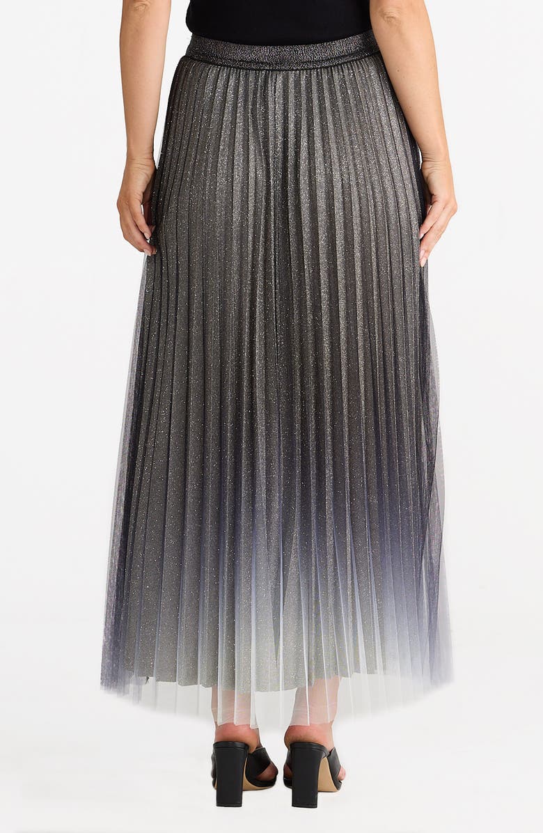 Brave+True West End Sparkle Pleated Ombré Maxi Skirt, Alternate, color, Black Ombre