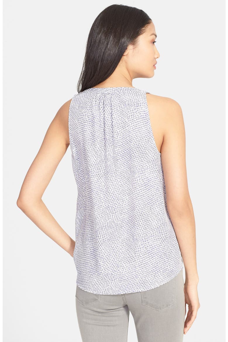 'Fifi' Print Silk Top, Alternate, color, DARK NAVY/ PORCELAIN