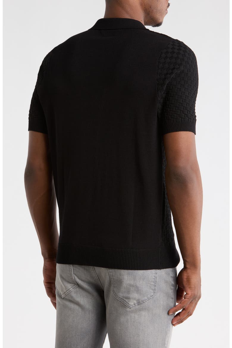 Slim Fit Polo Sweater, Alternate, color, BLACK