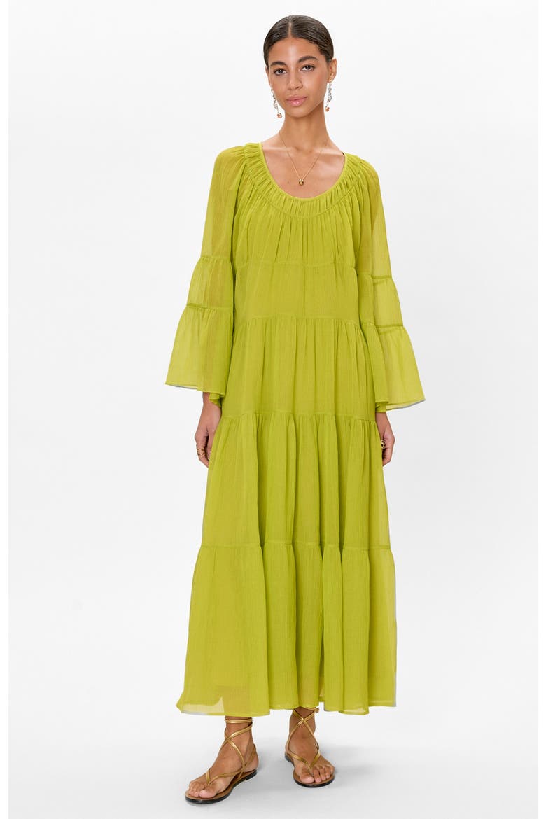 Skye Tiered Dress, Main, color, Pear Green