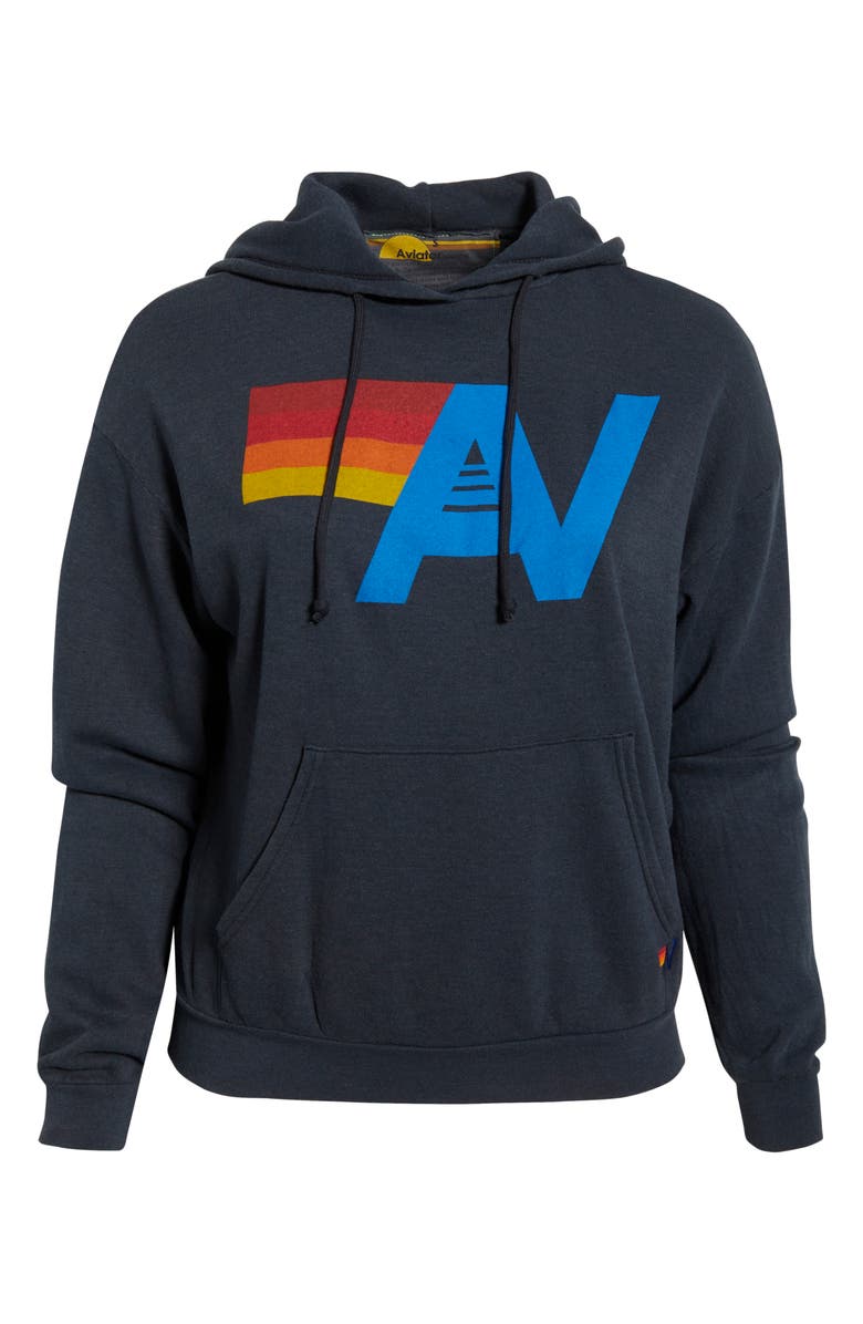 Aviator Nation Logo Hoodie, Alternate, color, Charcoal