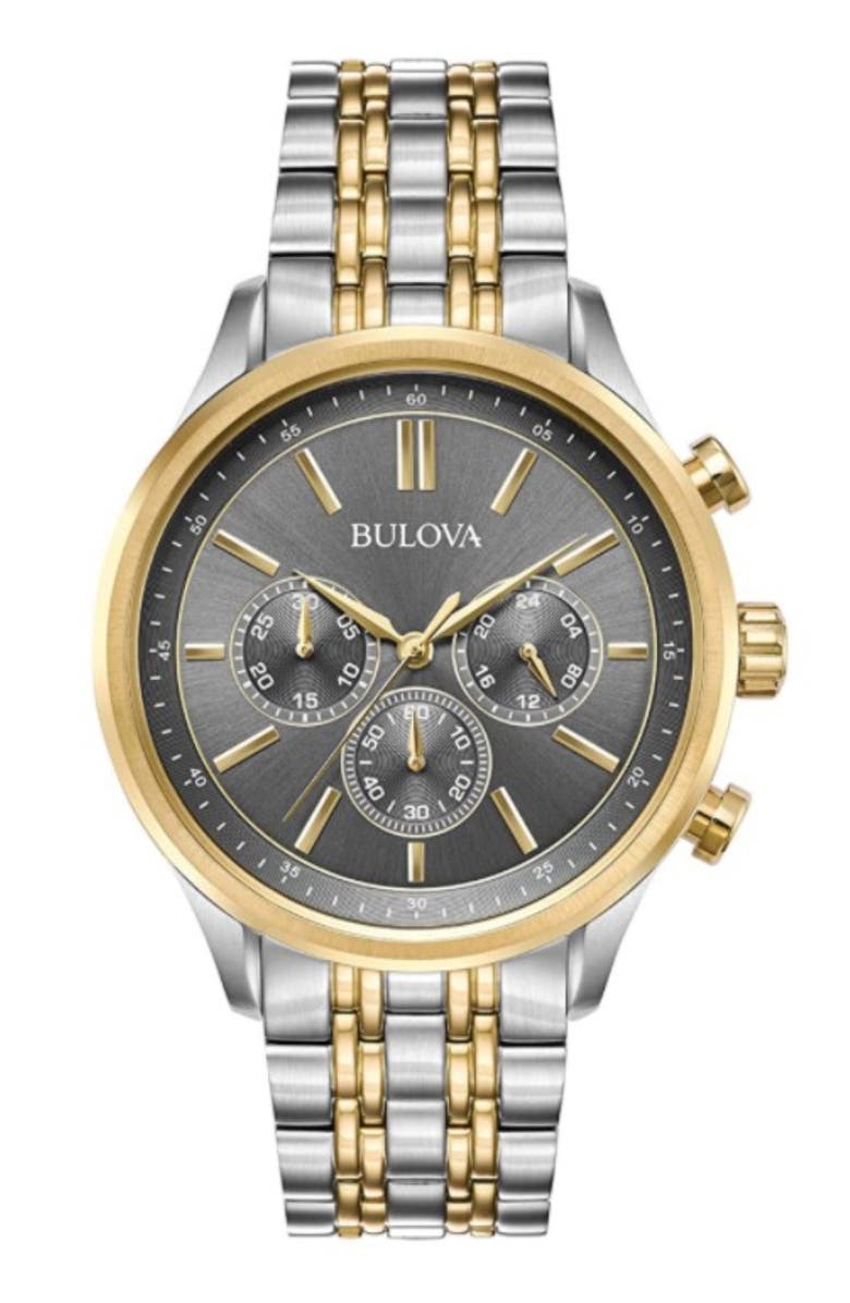 BULOVA Two-Tone Stainless Steel Quartz Bracelet Watch, 42mm, Main, color, 
