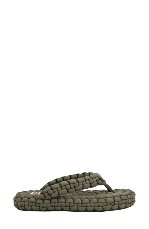 Mia Limited Edition Monako Woven Flip Flop In Khaki