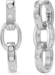Melinda Maria Ashley Cubic Zirconia Convertible Link Hoop Earrings