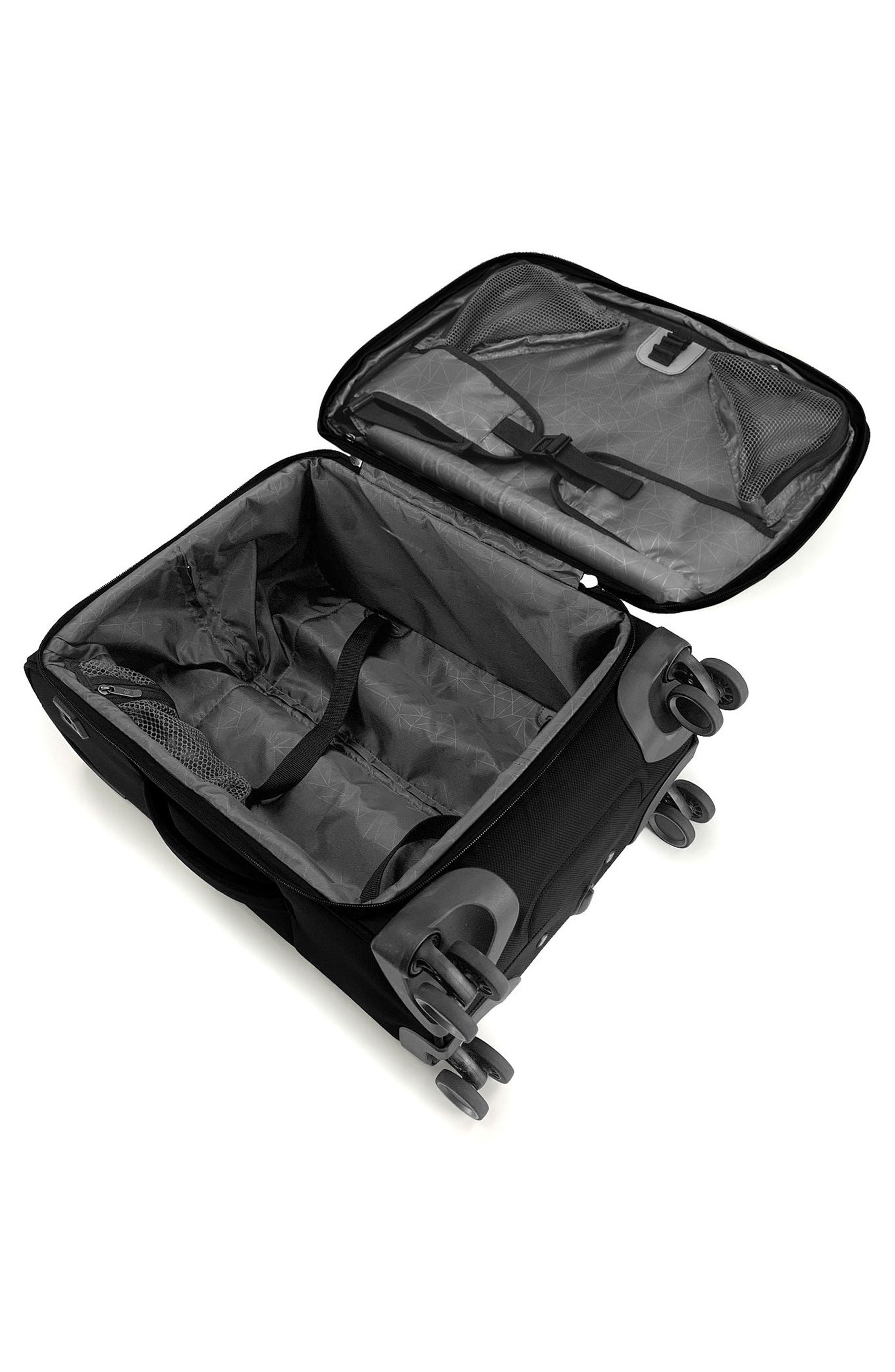 TRAVELERS CHOICE Caymen 22-Inch Spinner Carry-On with USB Port, Alternate, color, Black