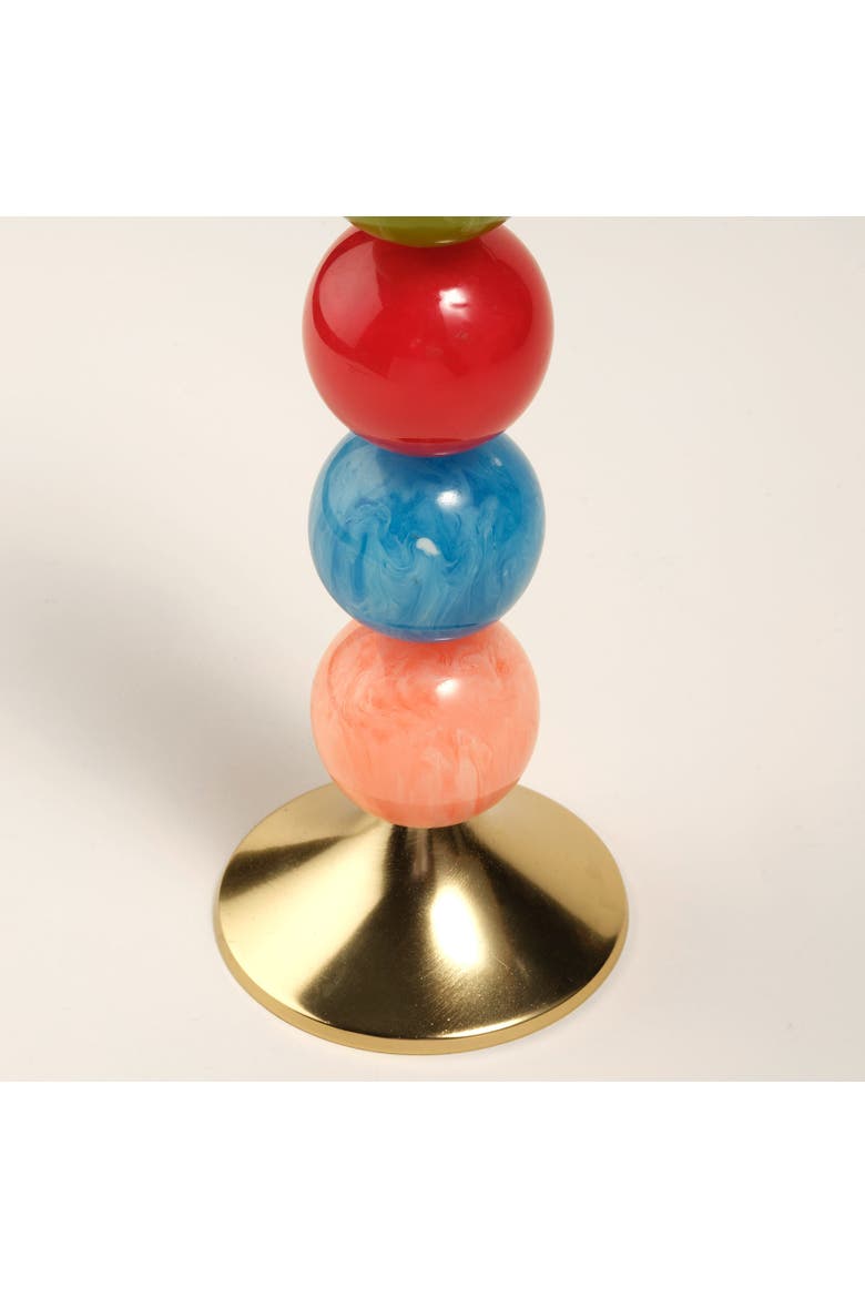 Tanda Aluminum Candlestick 3" x 3" x 10" Ambient Decor, Alternate, color, Multicolor