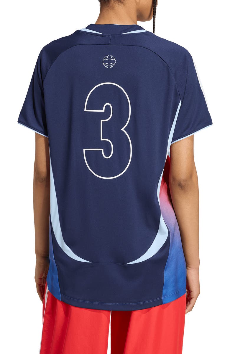 adidas Oversize Jersey T-Shirt, Alternate, color, Multicolor/ Night Indigo