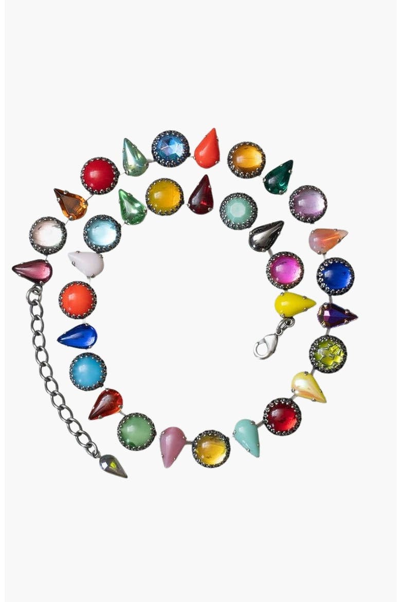 Kaleidoscope Layering Choker, Alternate, color, Silver