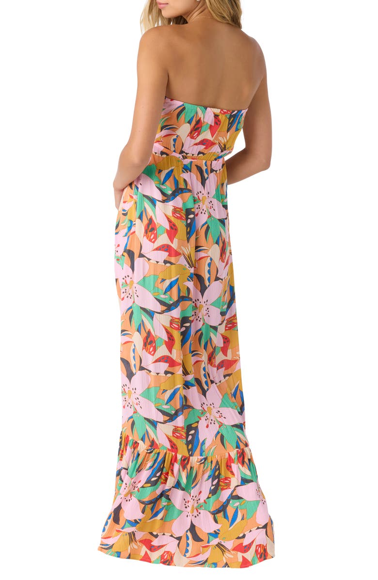 O'Neill Isadora Floral Strapless Maxi Dress, Alternate, color,