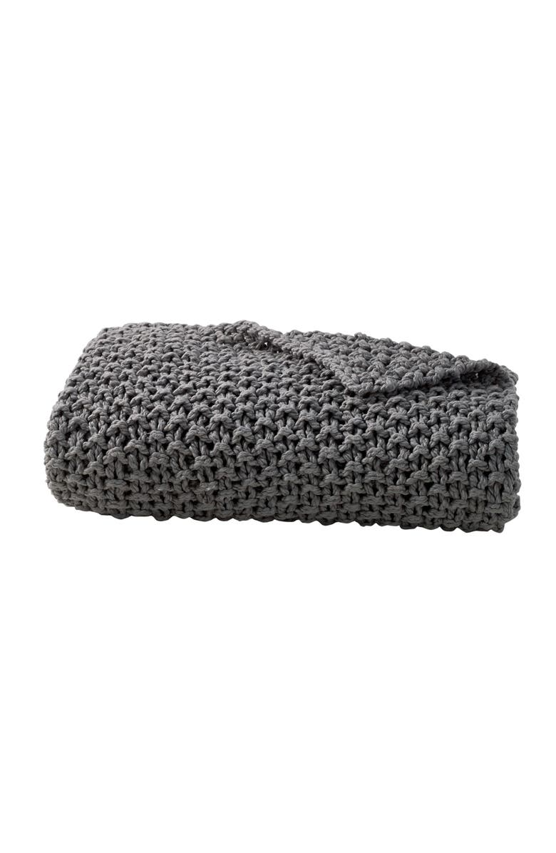 DKNY PURE Chunky Knit Throw Blanket, Main, color,