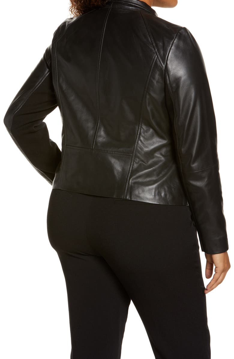 Halogen<sup>®</sup> Leather Moto Jacket, Alternate, color, 