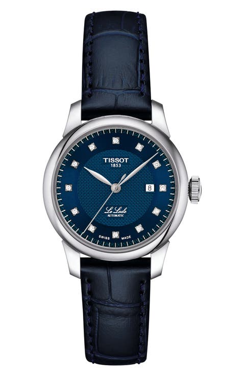Le Locle Automatic Leather Strap Watch, 29mm
