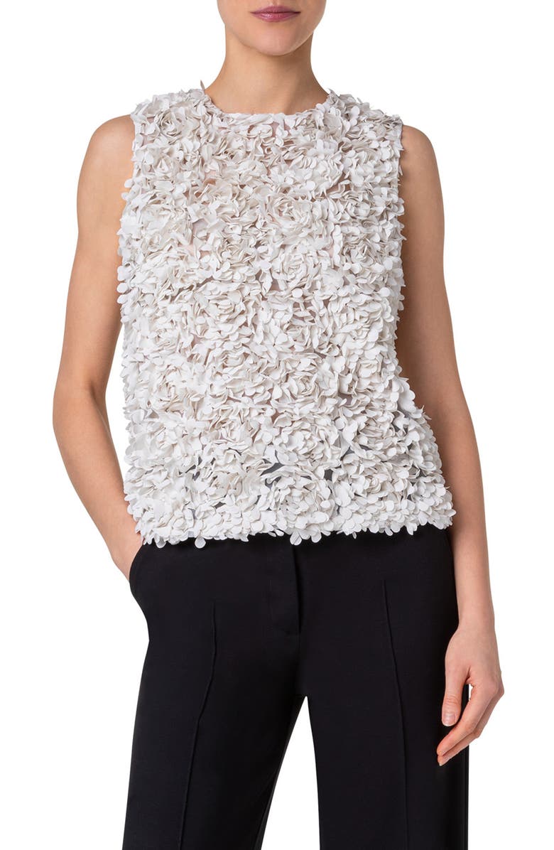 Akris punto Laser Cut Flakes Shell, Main, color, 