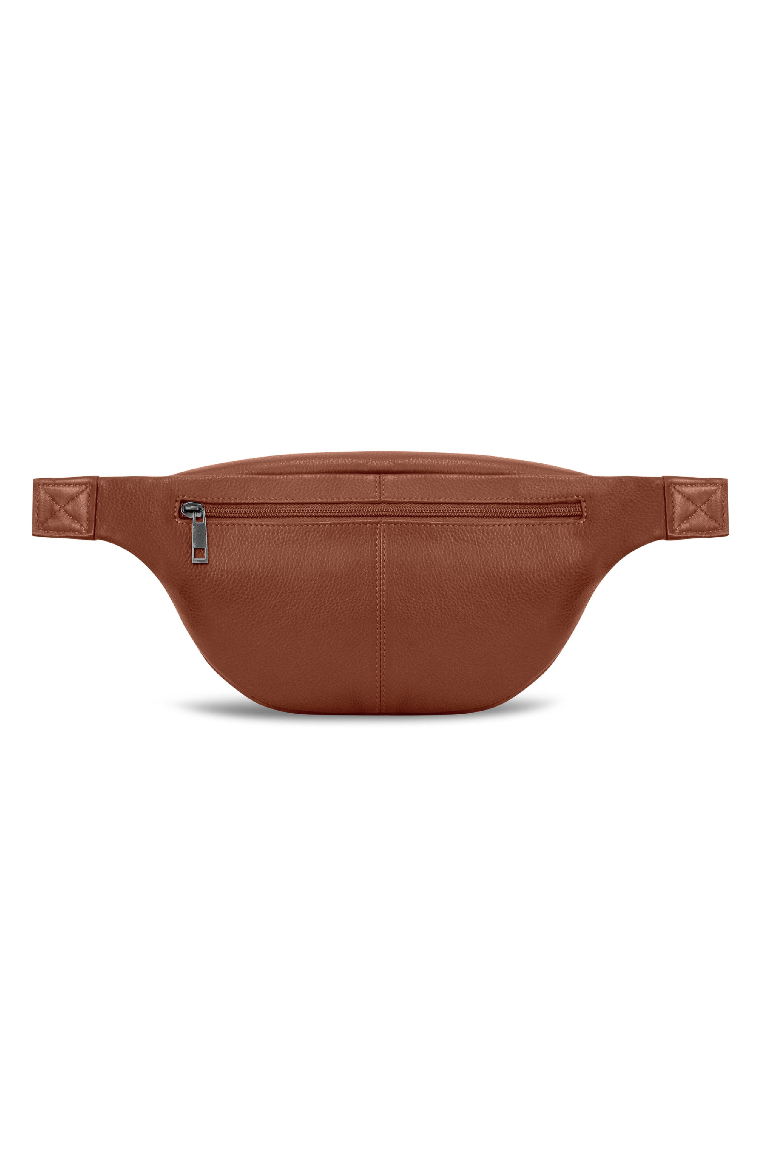 CHAMPS Onyx Leather Belt Bag, Alternate, color, Brown