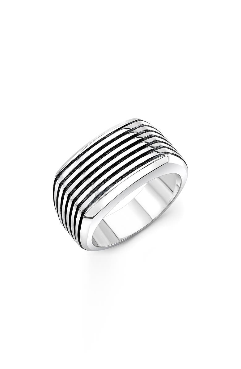 Room101 Room 101 Men's Stripe Sterling Silver Ring, Main, color, 