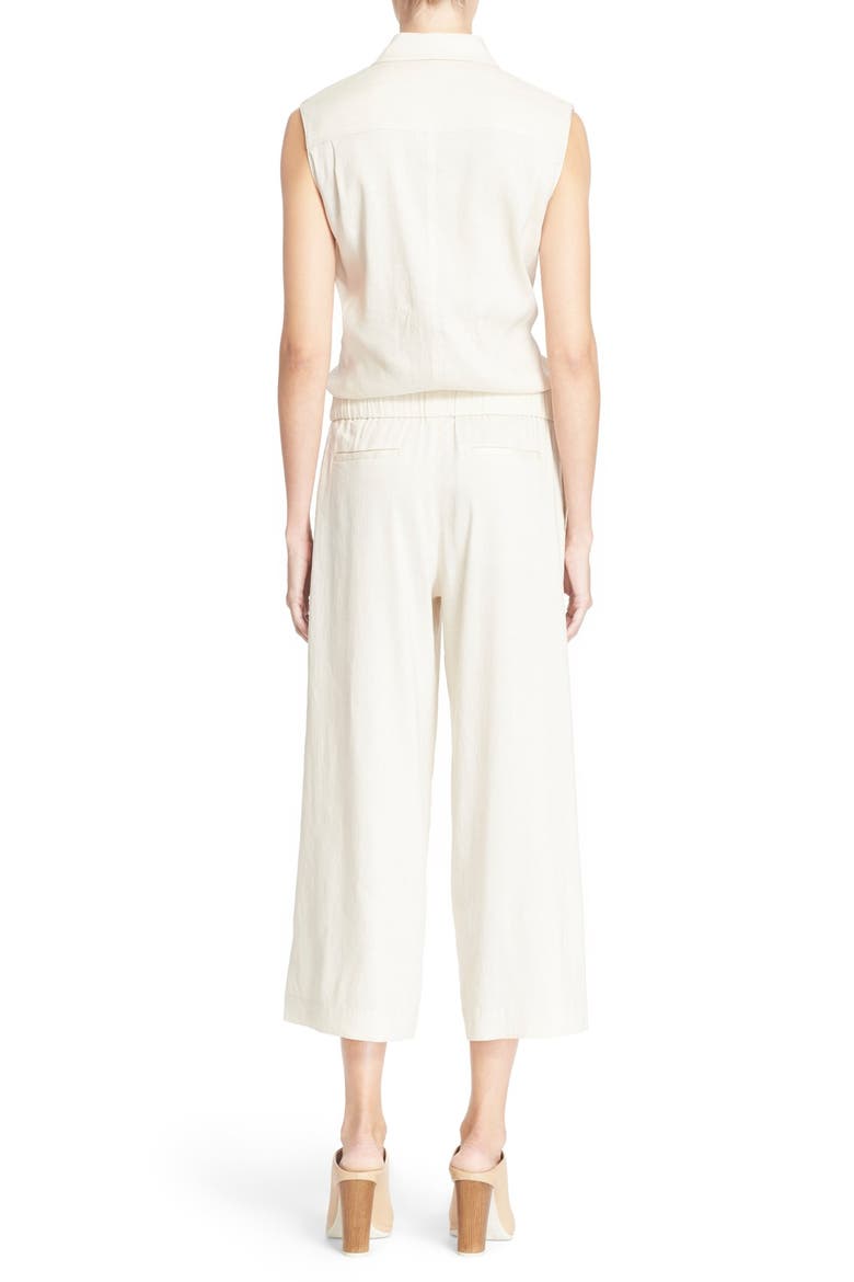 Sleeveless Linen Blend Jumpsuit, Alternate, color, LARACHE