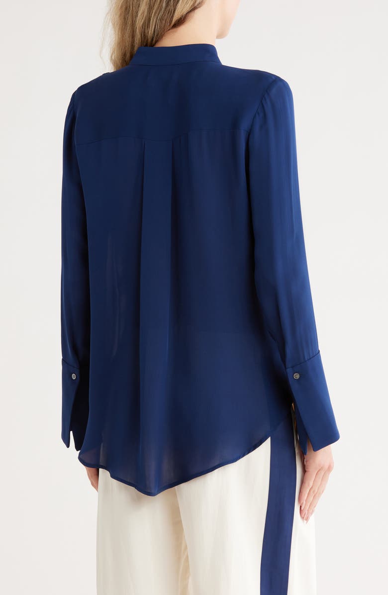 TWP Kimmie Long Sleeve Silk Button-Up Shirt, Alternate, color,