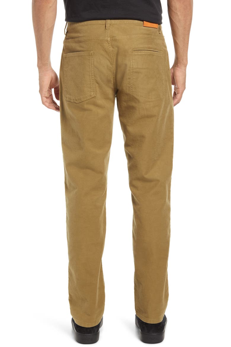 Moleskin Slim Fit Five Pocket Pants, Alternate, color, OLIVE