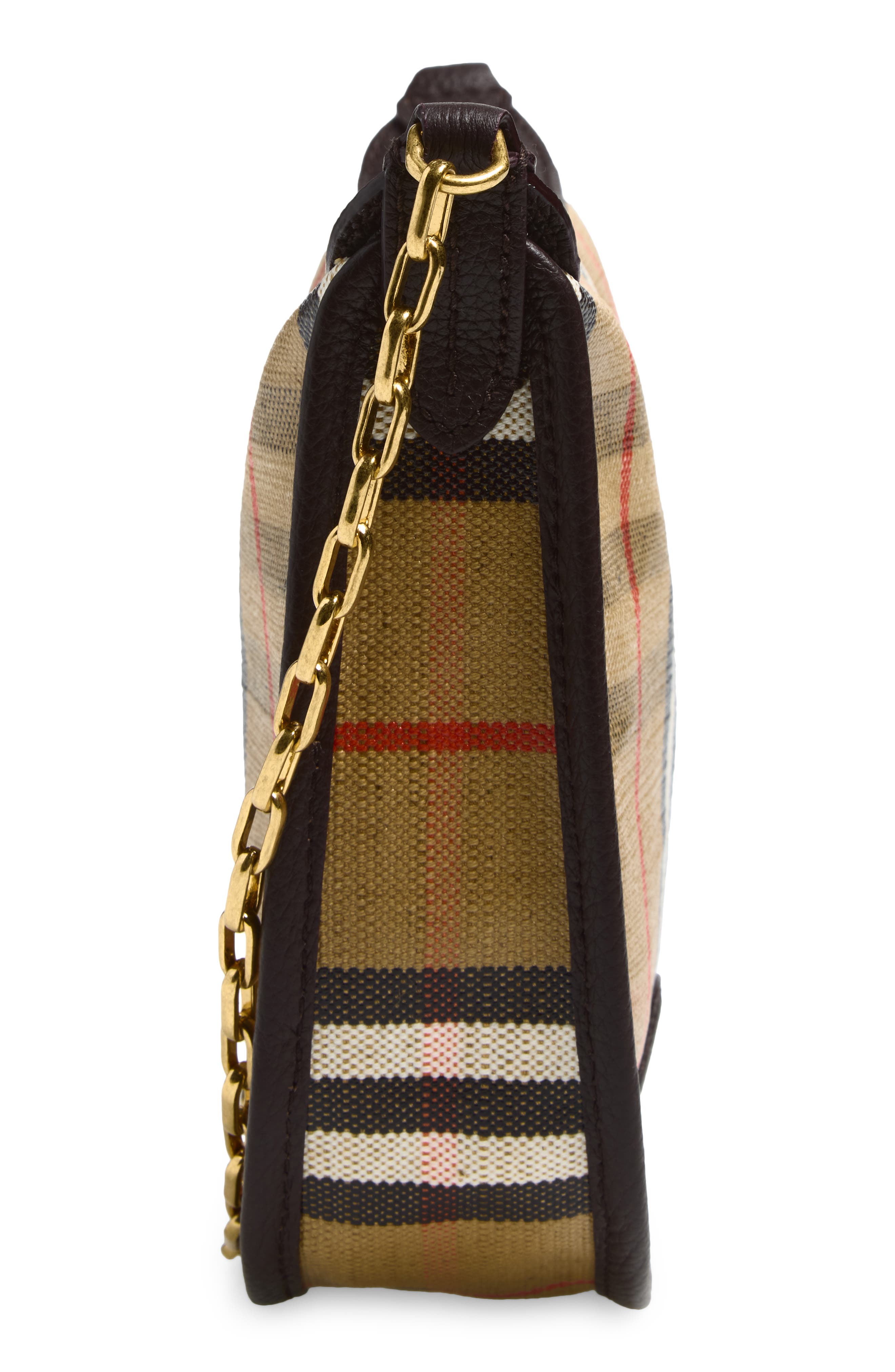 Burberry Coated Canvas Shoulder Bag, Alternate, color, Sand