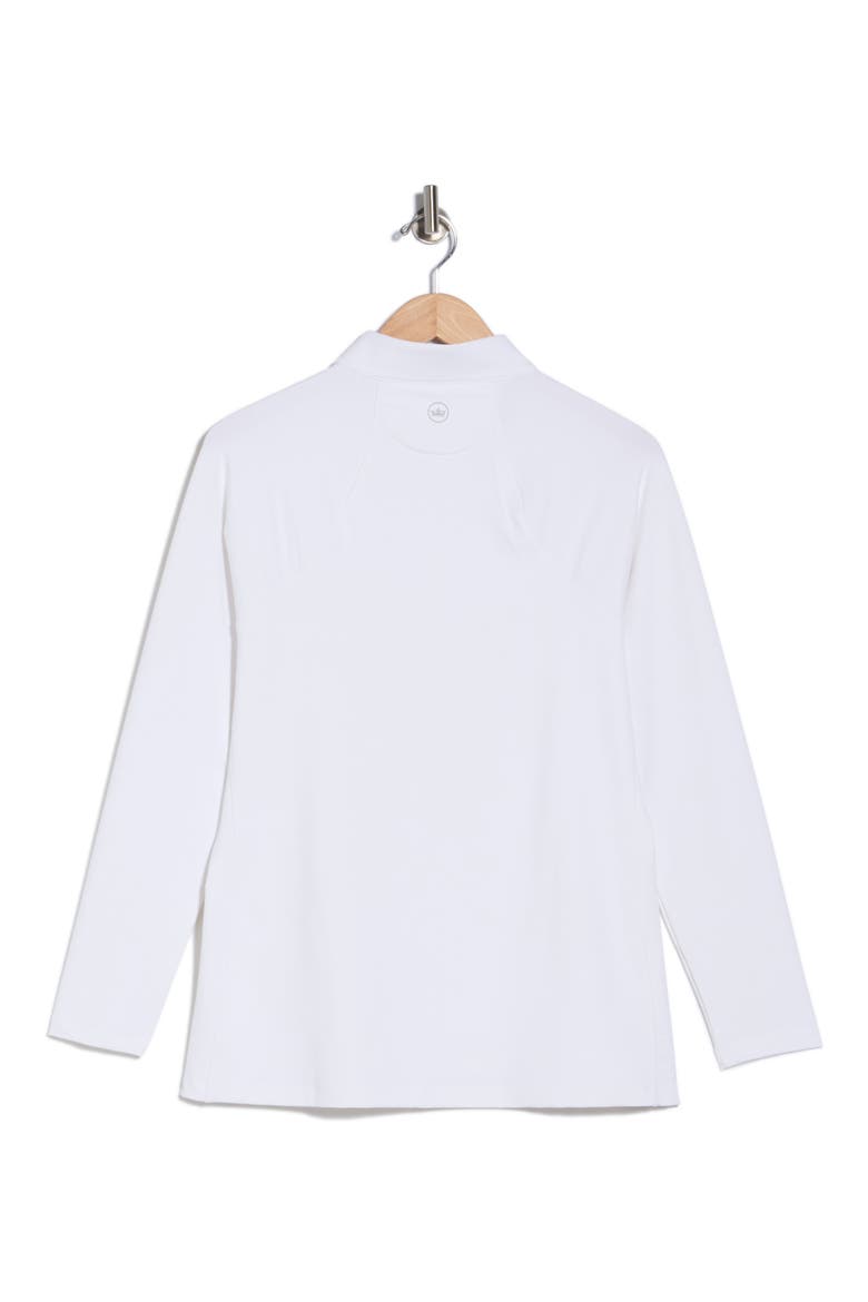 Perth Raglan Sleeve Performance Quarter Zip Pullover, Alternate, color, WHITE