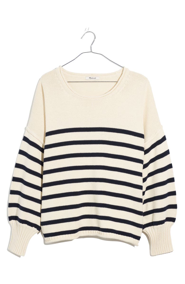 Madewell Conway Stripe Pullover Sweater, Alternate, color,
