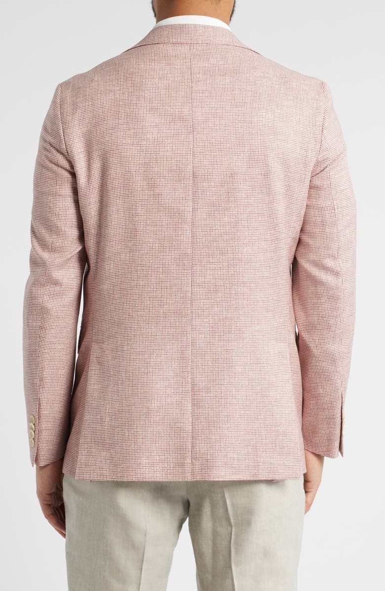 Jack Victor Midland Houndstooth Super 120s Wool Sport Coat, Alternate, color, Salmon