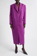 Balenciaga Wool Gabardine Long Sack Coat